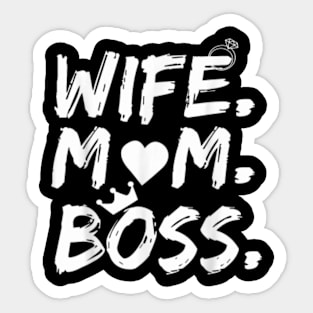 Wife Mom Boss Sticker